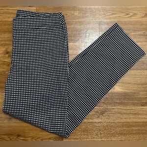 Talbots signature black and white polka dot cigarette pants size 6 EUC